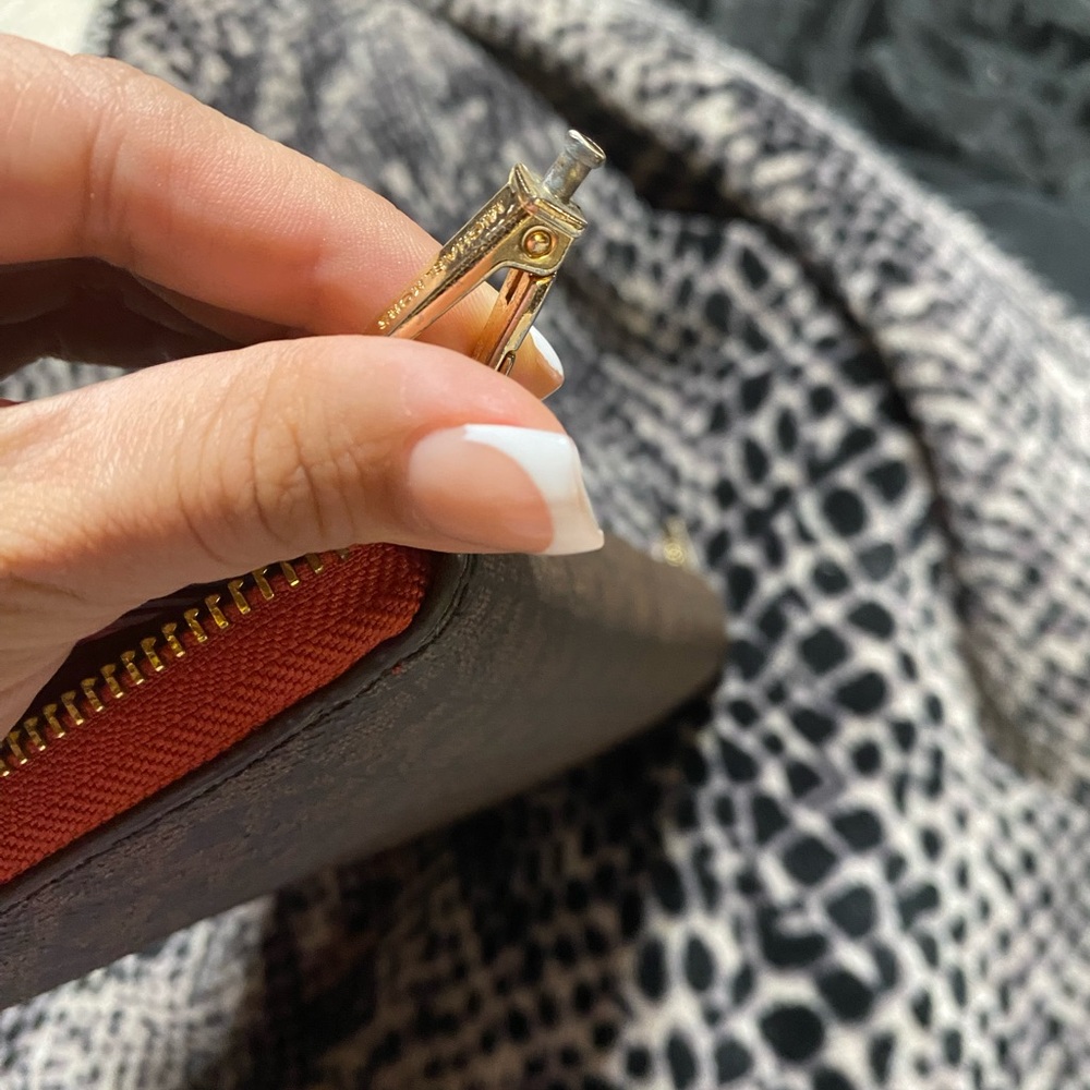 Elegant Brown and Red Women's Clutch